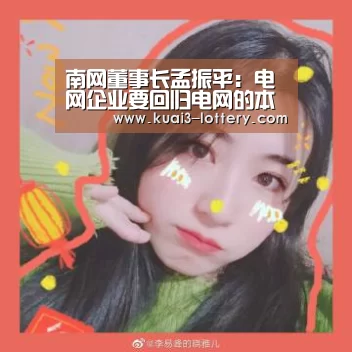 南网董事长孟振平:电网企业要回归电网的本质企业也要回归商业的本质“ob欧宝体育”(图2) ob欧宝体育官网